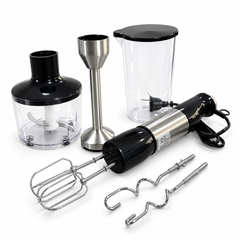 خلاط يدوي ومضرب كهربائي متعدد الاستخدامات مع ملحقات | Multi-Function Hand Blender and Mixer Set
