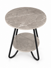 طاولة سيراميك دائرية برف سفلي | Ceramic Round Table with Lower Shelf