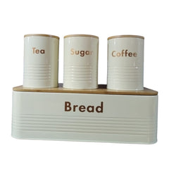 4-piece matte black storage set