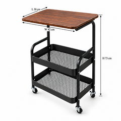 عربة تقديم وتخزين بثلاثة مستويات | 3-Tier Serving and Storage Trolley