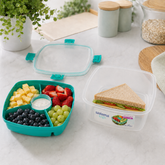 Sistema To Go Salad Max 1.63L with 4 Compartments & Sandwich Box - طبق سلطة سيستيما ماكس 1.63ل مع 4 أقسام وعلبة سندويتشات