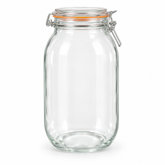 برطمان تخزين زجاجي 3000 مل بغطاء محكم | 3000 ml Glass Storage Jar