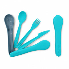 Sistema cutlery set teal - طقم أدوات مائدة سيستيما فيروزي مع علبة حمل
