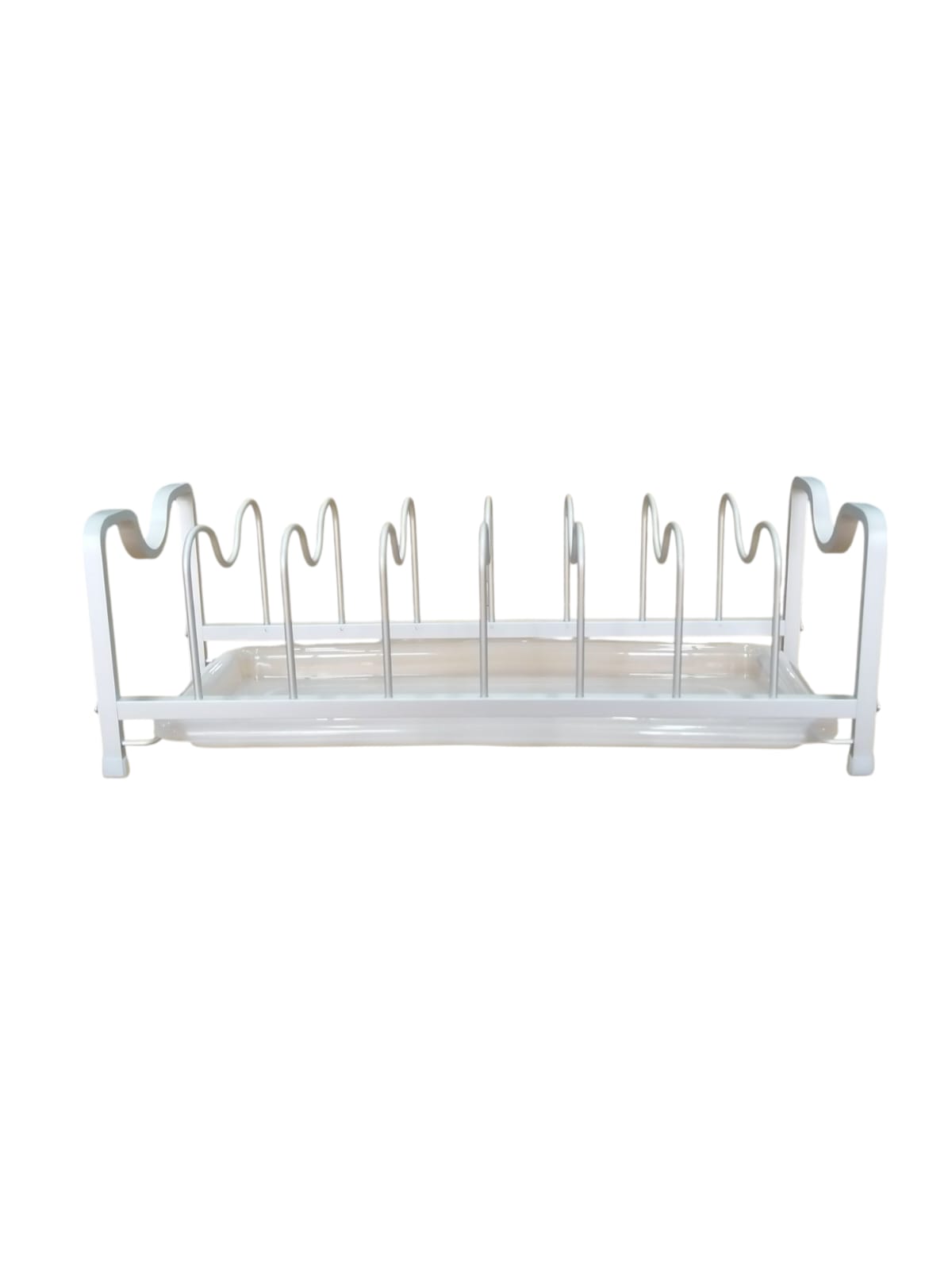 Compact Metal Plate Organizer – Elegant Countertop Dish Rack