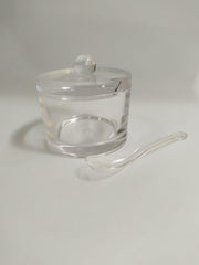 Acrylic Sugar Pot with Lid & Spoon – Clear Plexiglass Design