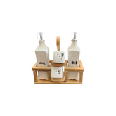 Bamboo Oil & Vinegar Cruet set
