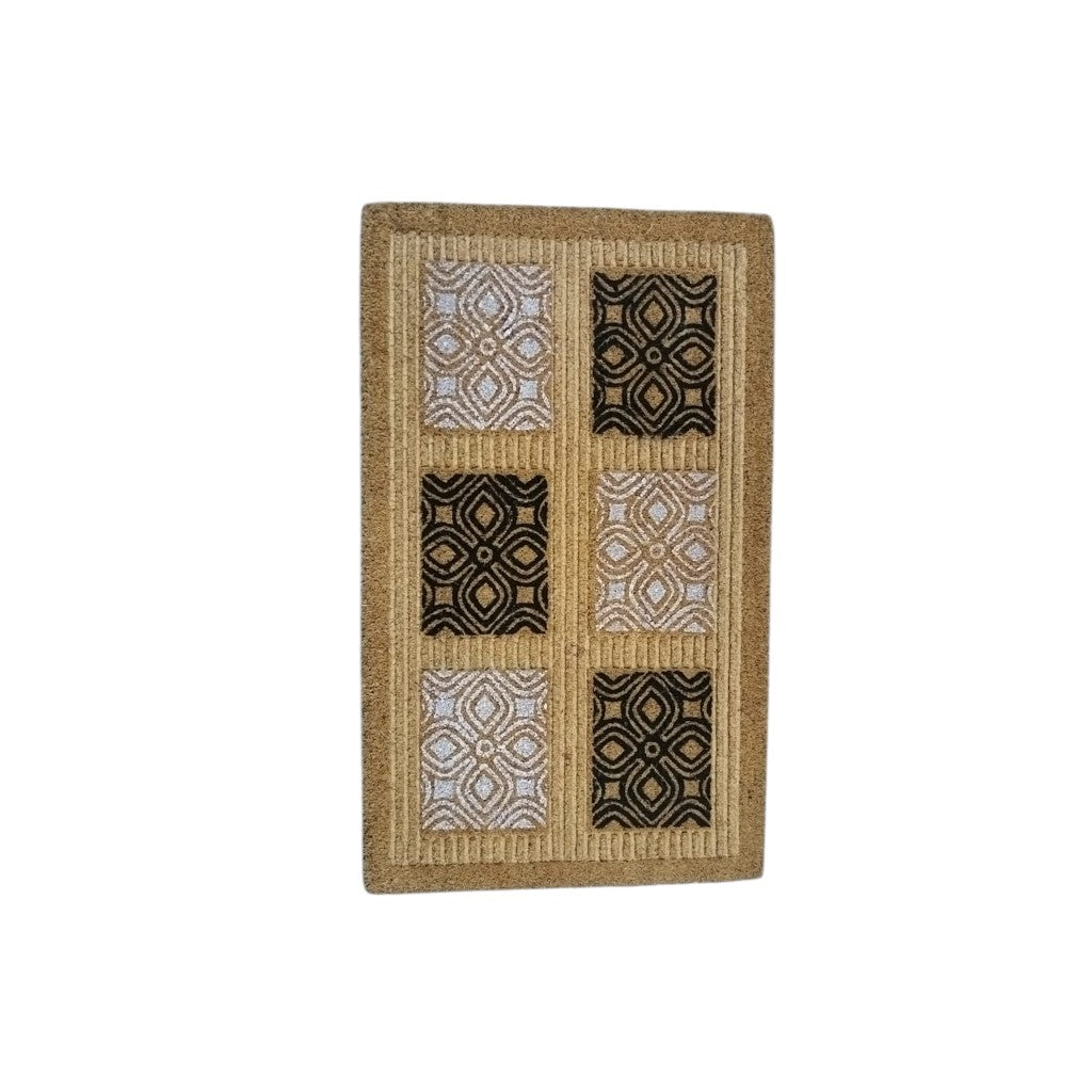 Geometric & Floral Natural Coir Doormats