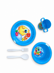 Blue kids tableware set