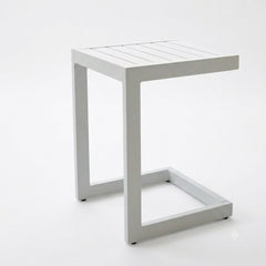 C-Shaped Outdoor Side Iron Table
