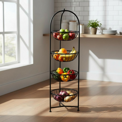4-Tier Metal Storage Basket stand