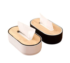 Tissue Box with Bamboo Lid
