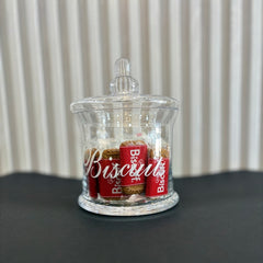 Glass Biscuit Jar with Lid