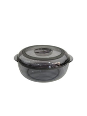 1.75L Plexi Round Plastic Container with Lid & Handles