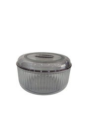 Plexi Round Ribbed Container with Lid – 3L Capacity