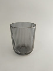 Ribbed Glass Tumbler – 6 PCS  (Multiple Colors)