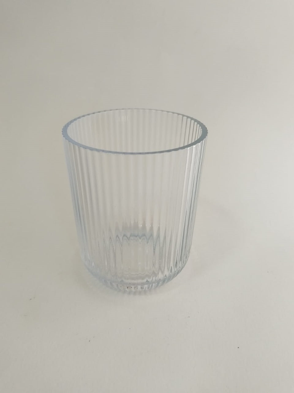 Ribbed Glass Tumbler – 6 PCS  (Multiple Colors)