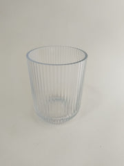 Ribbed Glass Tumbler – 6 PCS  (Multiple Colors)