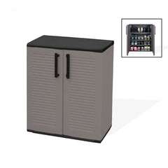 Plastic Shoe Cabinet with Double Doors