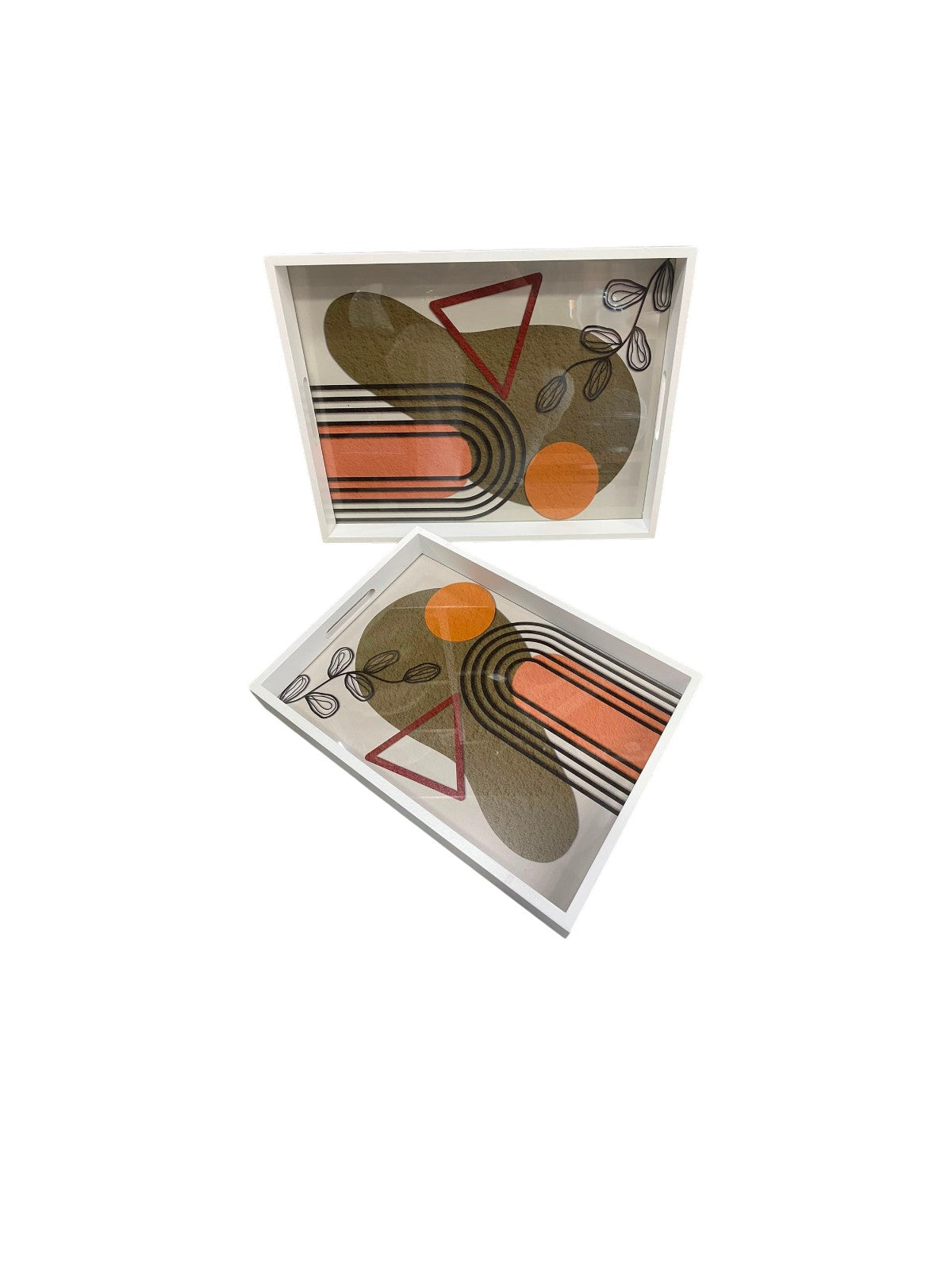 Decorative Wooden Tray Set