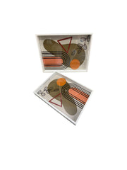 Decorative Wooden Tray Set