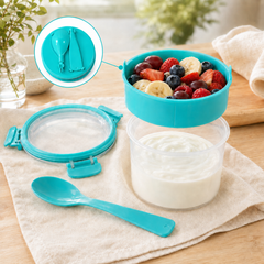 Sistema To Go Yogurt & Fruit Container with Spoon - 530 ML وعاء زبادي وفواكه سيستيما مع ملعقة