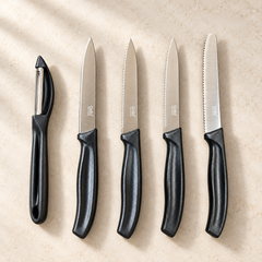 طقم سكاكين ومقشّرة للمطبخ 5 قطع | 5-Piece Kitchen Knife & Peeler Set