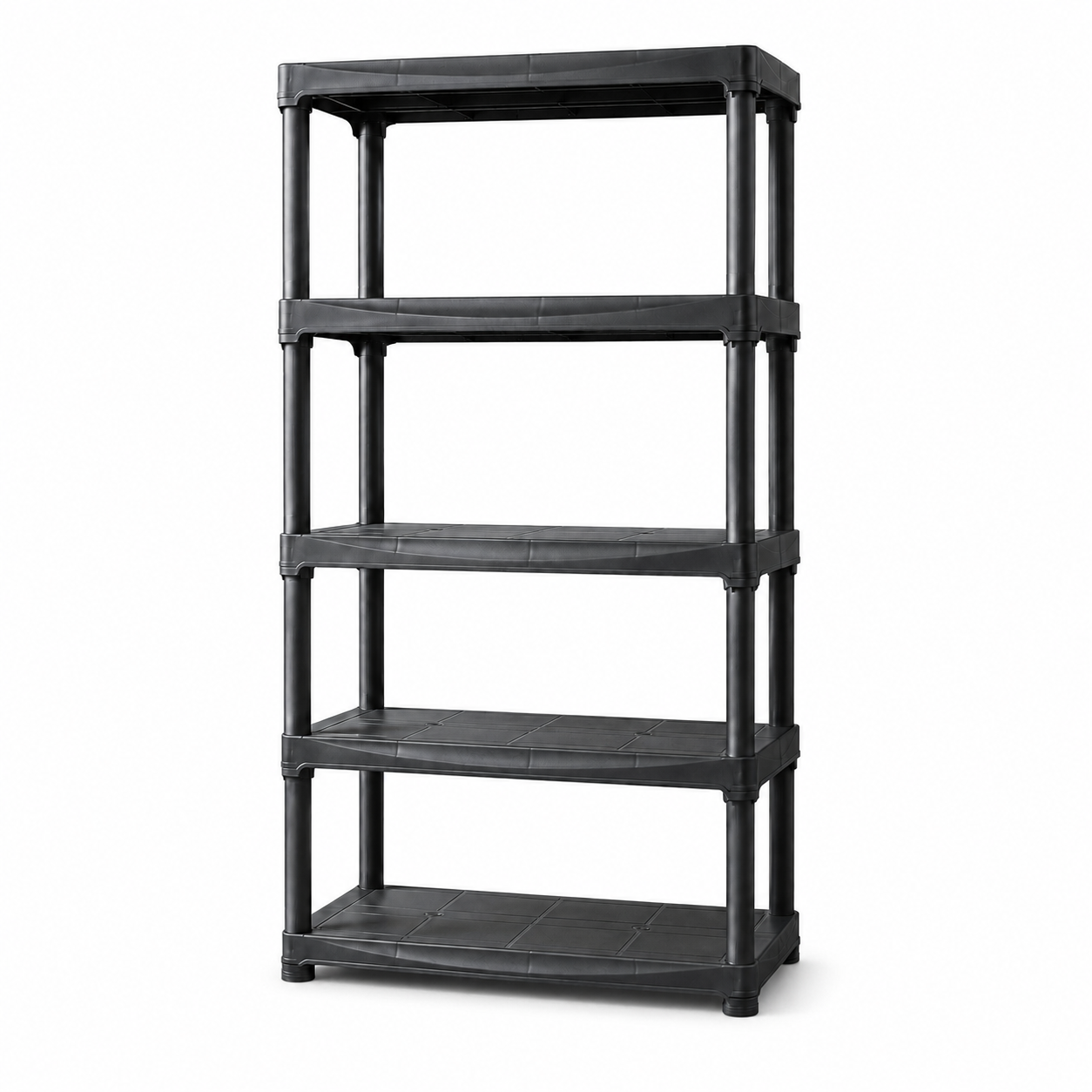 5-Tier Plastic Storage Rack white background