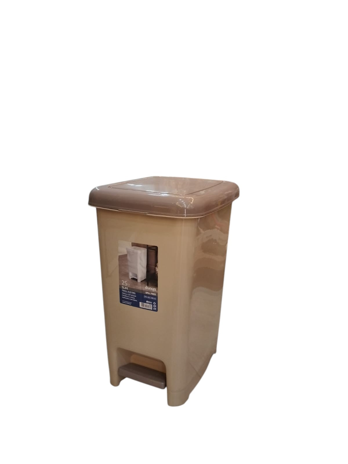 dustbin with pedal Slim Plastic Pedal Trash Bin – 10L / 25L / 40L / 60L