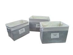 Fabric Storage Basket Set (Tall – 3 Sizes)