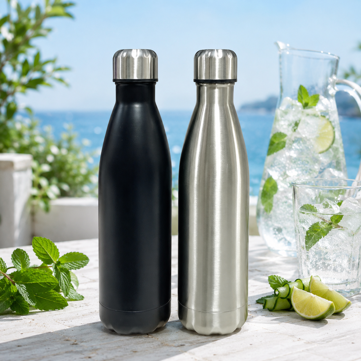 TAK2445 stainless steel insulated water bottle 750ml – matte black