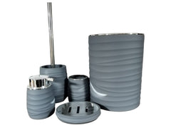 Textured Bathroom Accessory Set