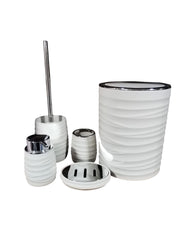 Textured Bathroom Accessory Set