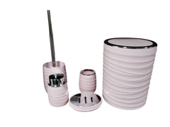 Textured Bathroom Accessory Set